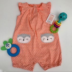 Baby Onesie, cat face applique